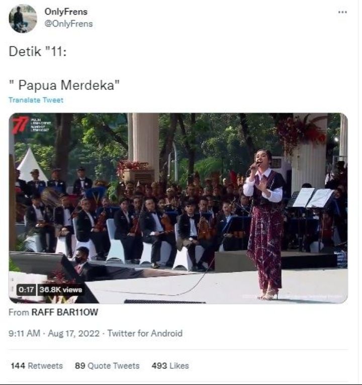 CEK FAKTA! Lyodra Ginting Trending di Twitter, Video Teriak 'Papua Merdeka' Saat Nyanyi di Istana Merdeka