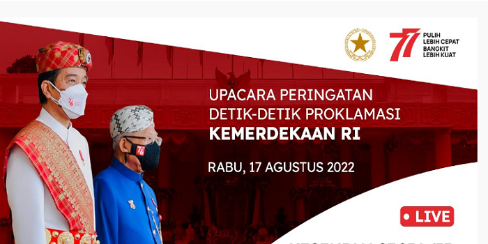 Link Streaming Nonton Upacara 17 Agustus 2022 Di Istana Negara Mulai ...