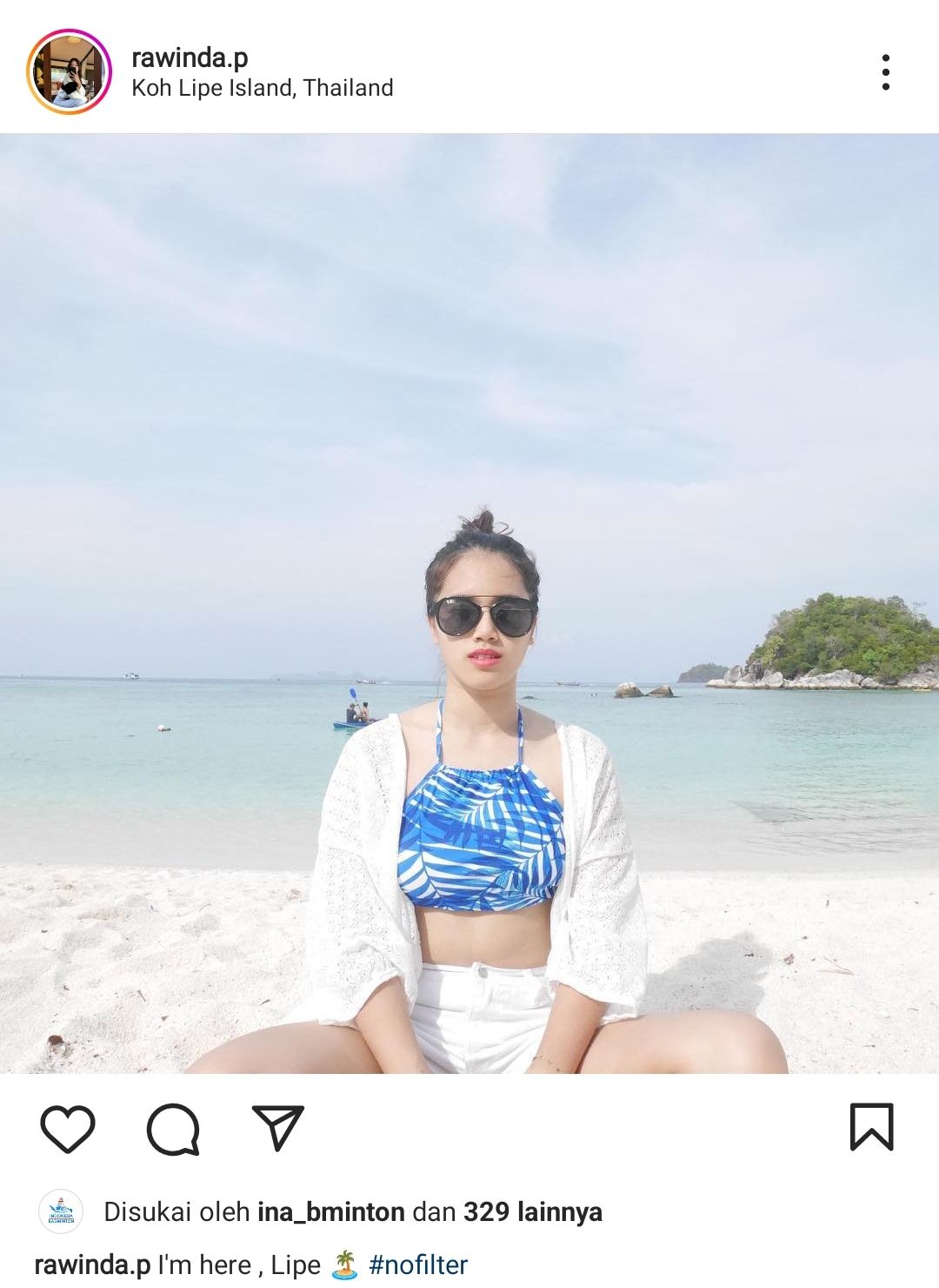 Potret Cantik Rawinda Prajongjai Pebulutangkis ganda Putri Thailand / Instagram @rawinda.p