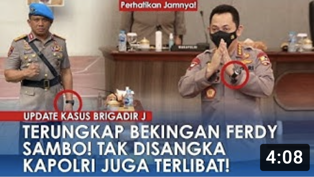 Thumbnail yang Menyatakan Kapolri Listyo Sigit Prabowo Jadi Bekingan Ferdy Sambo dalam Kasus Brigadir J