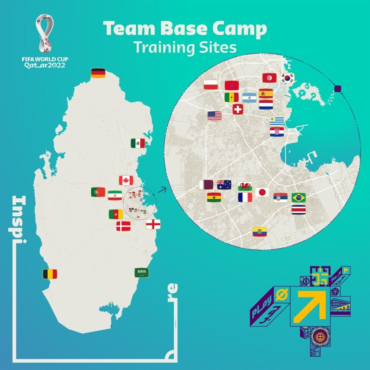 Base Camp Tim Sepak Bola di Qatar, Piala Dunia 2022.