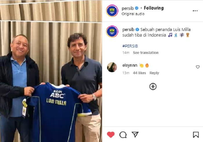 Persib Bandung mengabarkan jika pelatih barunya, Luis Milla sudah tiba di Indonesia dengan mengunggah video lagu Kopi Dangdut.*