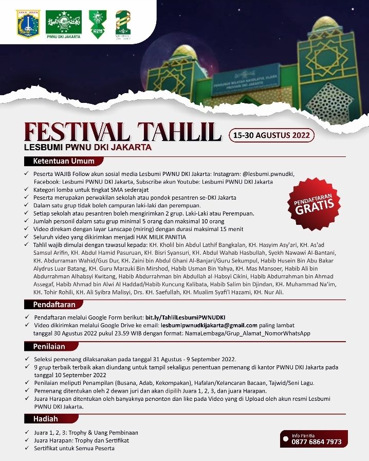 Festival Tahlil Lesbumi PWNU DKI Jakarta 