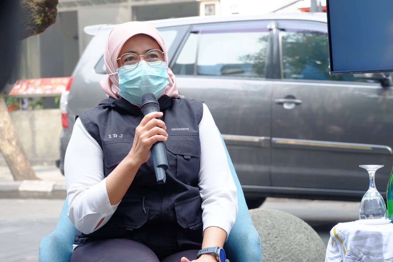 Kepala Bidang Pencegahan dan Pengendalian Penyakit Dinas Kesehatan (Dinkes) Kota Bandung, dr. Ira Dewi Jani berikan penjelasan program bagi pengidap HIV AIDS di Kota Bandung, Jumat 26 Agustus 2022.