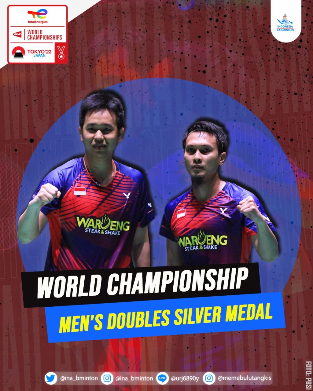 Hendra Setiawan Muhammad Ahsan raih medali perak kejuaraan dunia bulutangkis 2022.