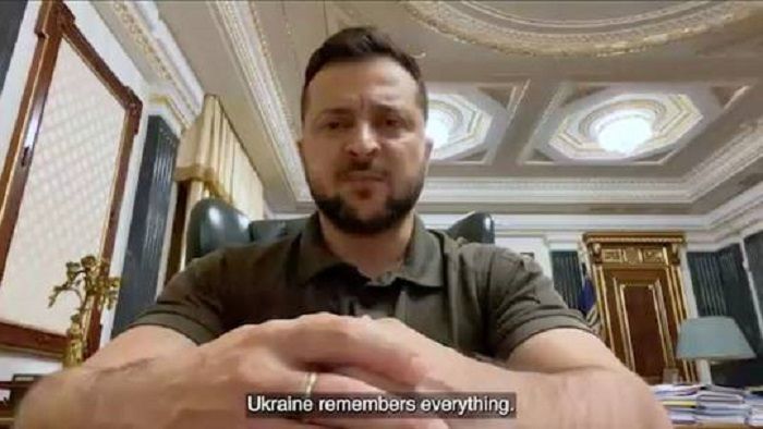 Presiden Ukraina Volodymyr Zelensky.*  