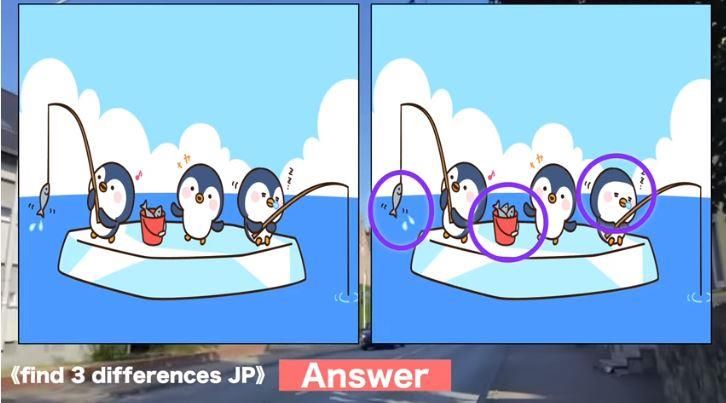 Tes Fokus: Jika Anda melihat Gambar Berbeda di Antara Penguin Memancing di Atas ES dalam waktu 7 Detik