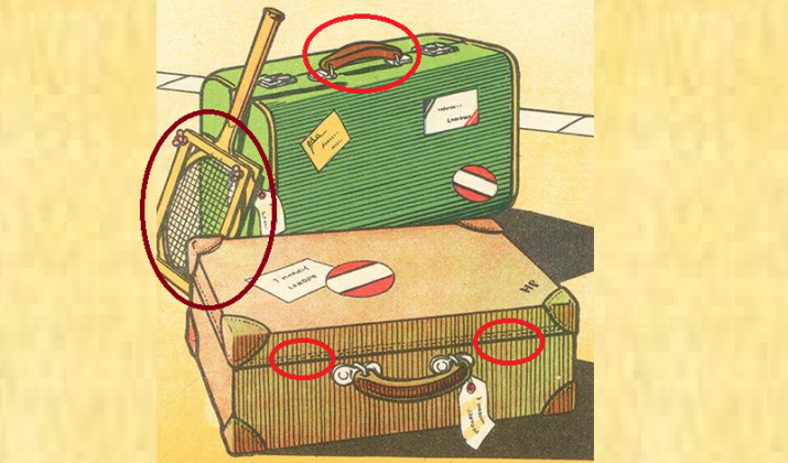Jawaban tes fokus dalam menemukan kesalahan pada gambar koper ini. Educadores Live