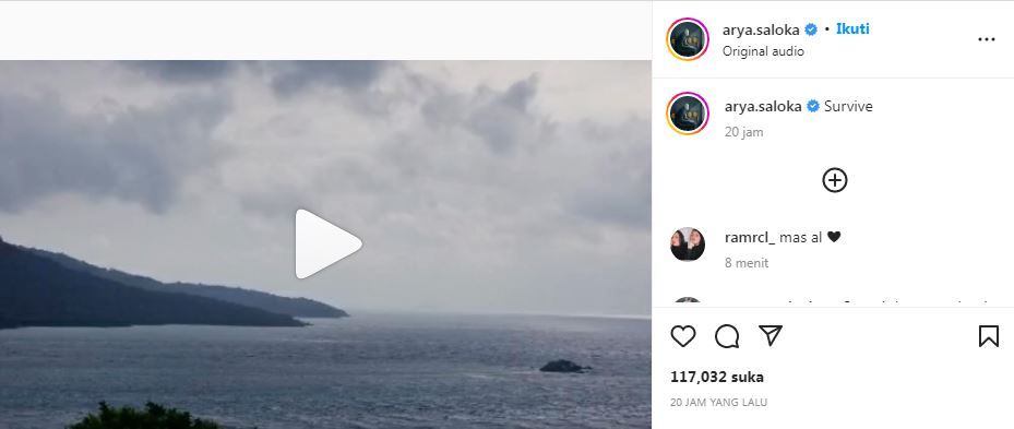 Unggahan Arya Saloka di Instagramnya jadi tanda bakal kembali syuting Ikatan Cinta.
