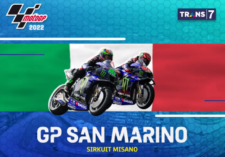 Live streaming MotoGP San Marino 2022 di TRANS7 dan SPOTV hari ini, akses link nonton Moto2 dan Moto3, MotoGP gratis berikut ini.