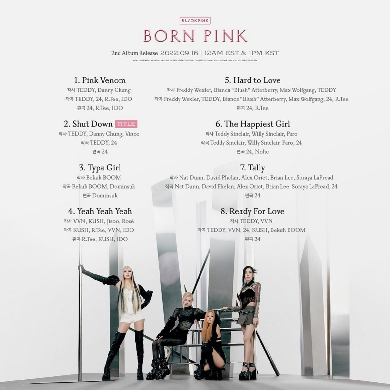 Track list album BLACKPINK Born Pink