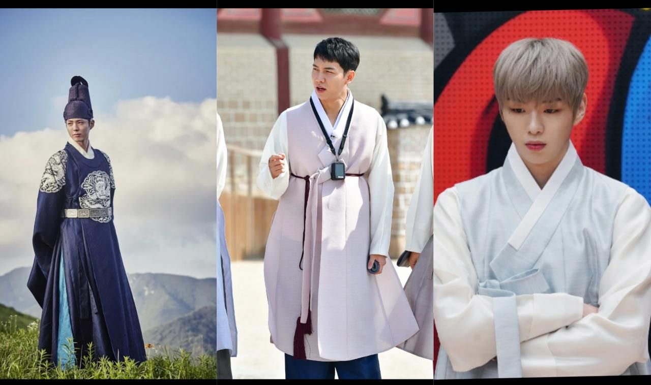 Park Bo Gum, Lee Seung Gi, dan dan Kang Daniel dalam balutan Hanbook