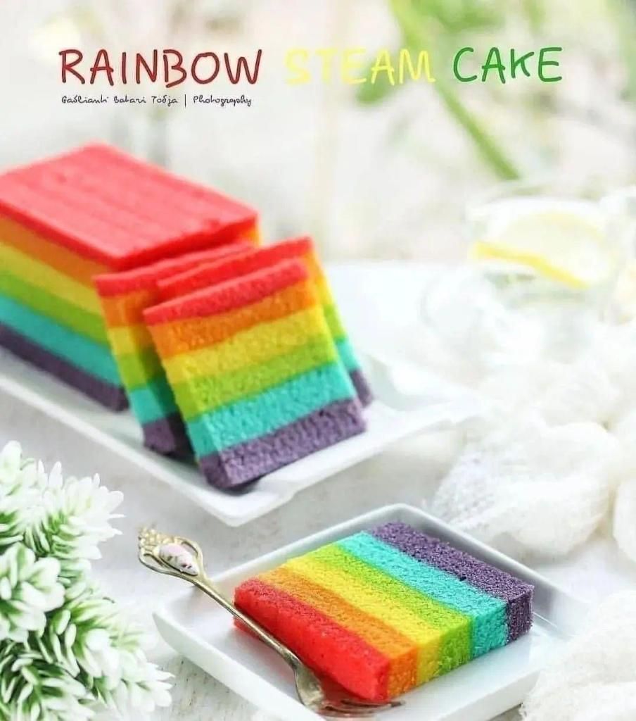 Resep Paling Simpel Rainbow Steam Cake