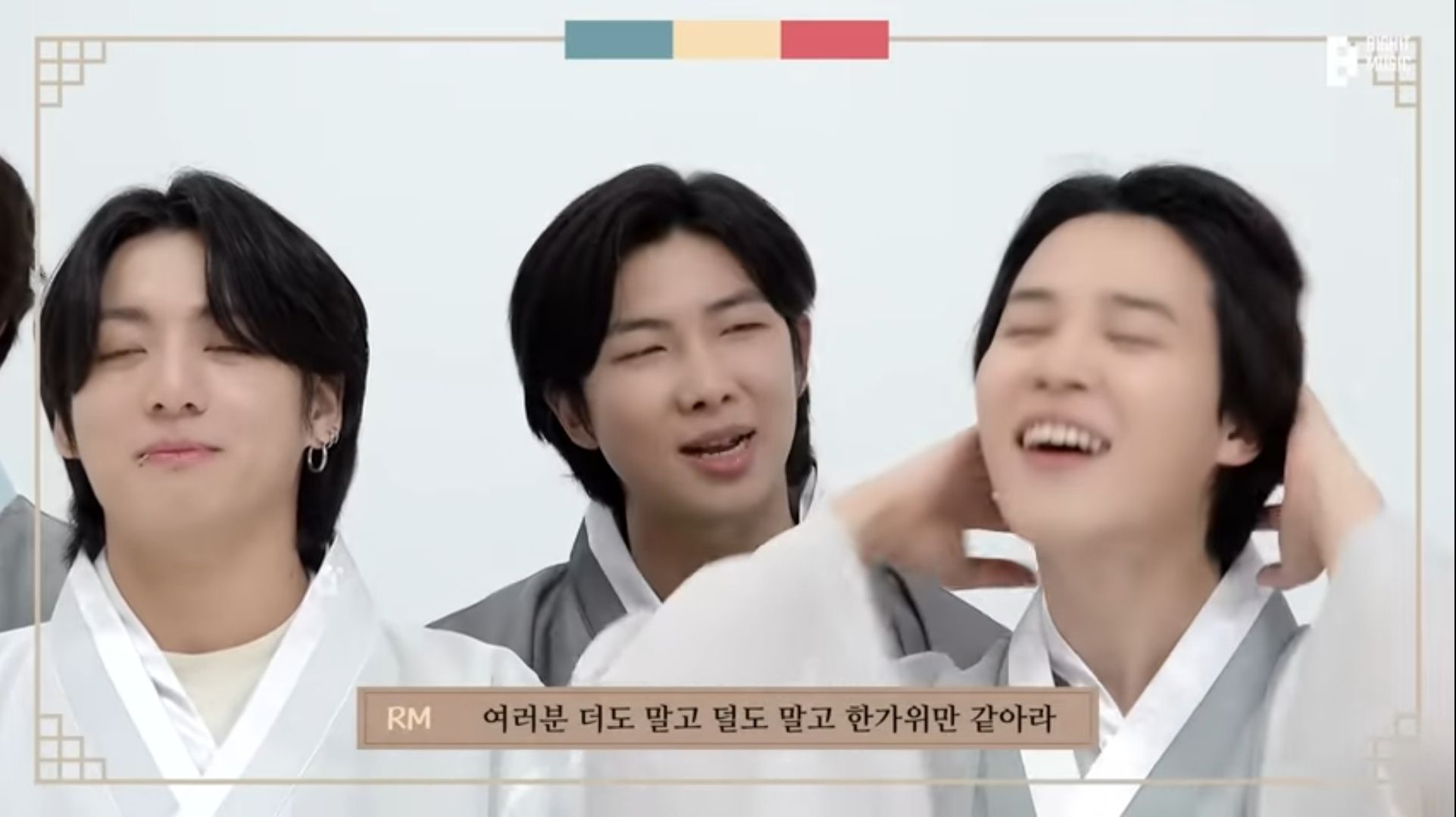 RM BTS (tengah)./Tangkap layar YouTube BANGTANTV