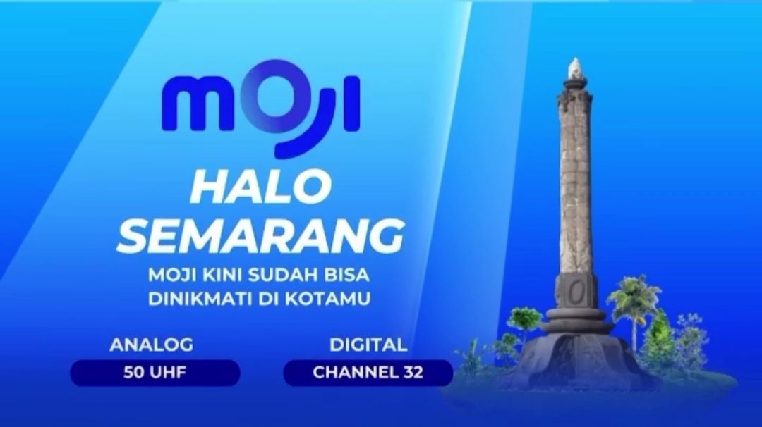 MOJI Kini Hadir di Semarang pada Frekuensi 50 UHF Analog, Meski Sudah Mengudara via TV Digital. 