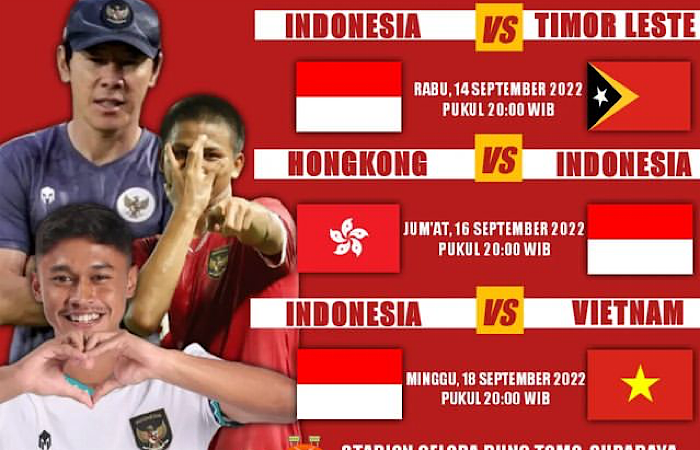 jadwal indonesia vs vietnam u 20 2022 2