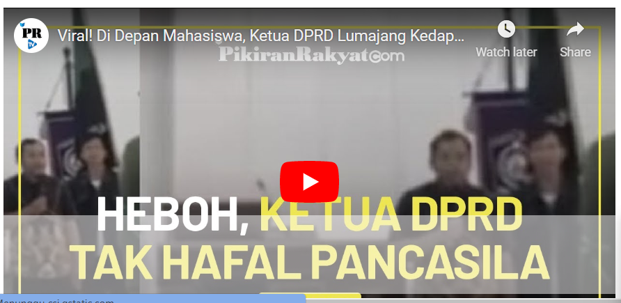 Heboh, Ketua DPRD Tak  Hafal Pancasila.