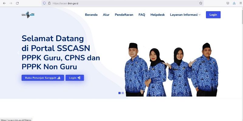 Portal SSCASN tempat mendaftar PPPK 2022