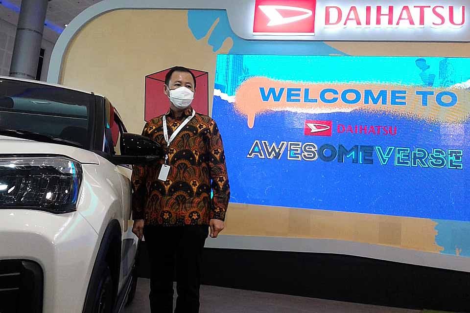 Daihatsu mengusung tema booth ‘Daihatsu Awesomeverse’ dengan mengadopsi konsep Metaverse yang menjadi trend saat ini.