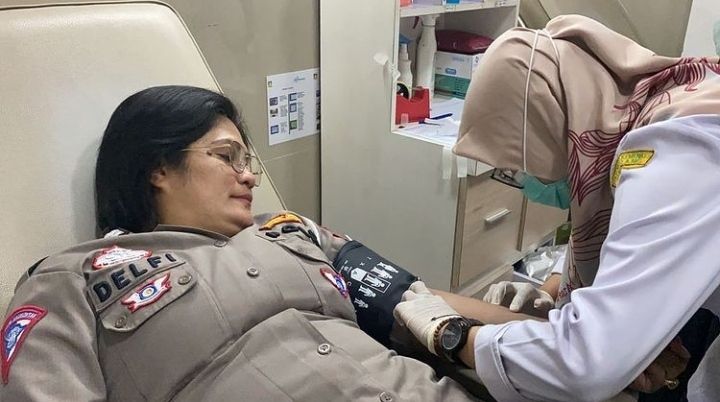 Anggota Polres Banjarnegara ikuti Donor Darah Sukarela pada Rabu 14 September 2022