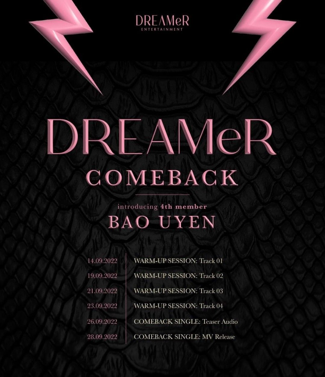Poster jadwal comeback DREAMeR