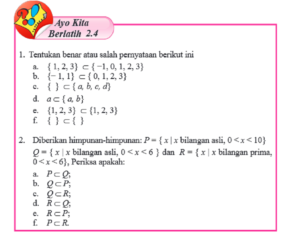 Ayo Kita Berlatih 2.4, Kunci Jawaban Matematika Kelas 7 Halaman 139 ...