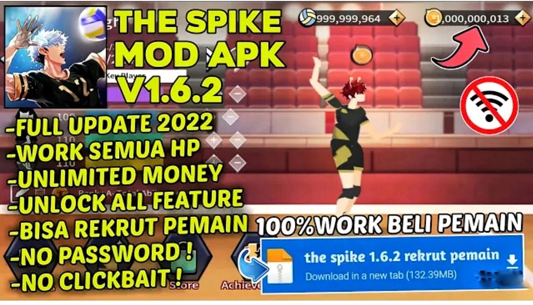 Download The Spike VolleyBall Story Mod Apk New Update 1.6.2 Unlock All Karakter, 18 September