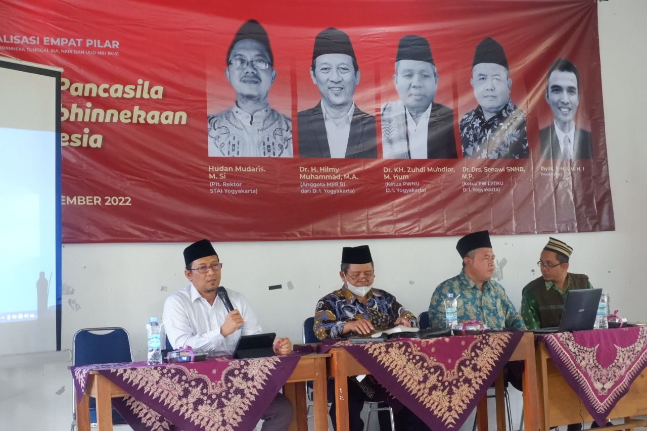 Sosialisasi empat pilar bersama Gus Hilmy, Ketua PWNU DIY, Ketua LPT NU DIY, dan Ketua STAI Yogyakarta 