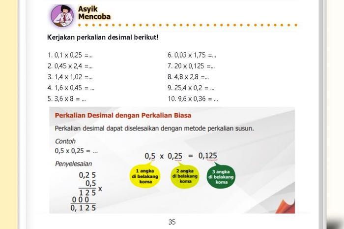 Kunci Jawaban Matematika Kelas 5 SD Halaman 35 36, Asyik Mencoba ...