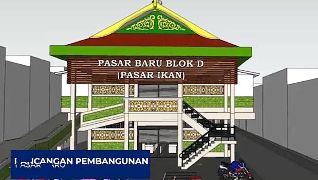 ilustrasi rancangan pembangunan Pasar Ikan Tanjungpinang