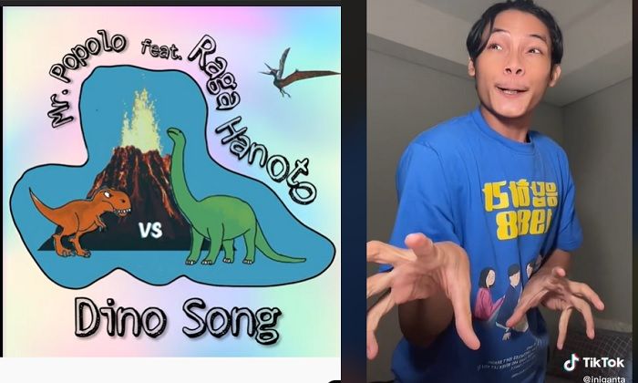 Tersedia Link Video dan lirik lagu Dino Song 'Badannya Besar Tangannya Kecil' Viral di FYP TikTok, Mr Popolo Feat Raga, T-Rex, T-Rex, T-Rex.