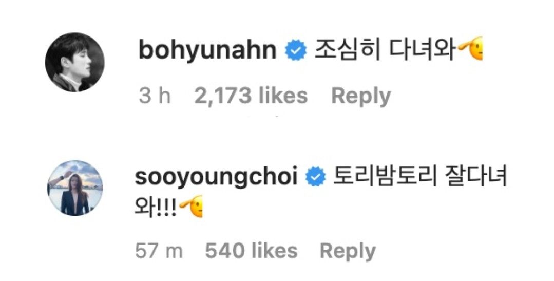 Komentar Ahn Bo Hyun dan Sooyoung.