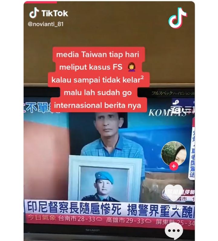 Media Taiwan Soroti Kasus Pembunuhan Brigadir J, Warganet Desak Penuntasan Skandal Ferdy Sambo 