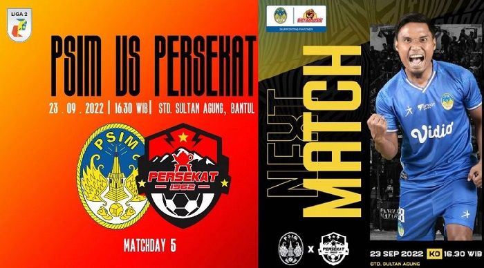 Jadwal Acara TV Indosiar Hari ini, Jumat, 23 September 20222:  Live Liga 2 PSIM Yogyakarta vs Persekat dan D'academy 5