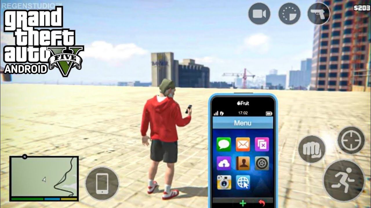 Ilustrasi main GTA 5 di HP Kentang (Android)