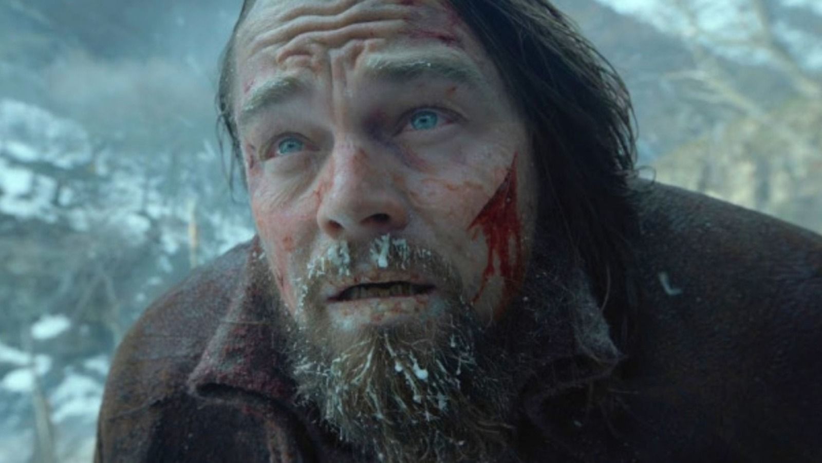 Leonardo DiCaprio as Hugh Glass in The Revenant.