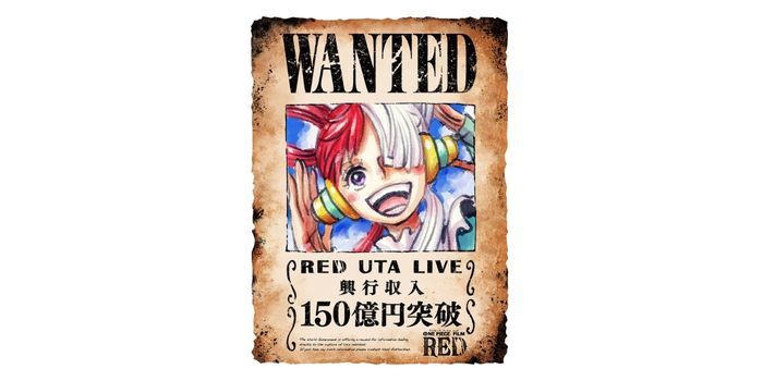 Eiichiro Oda membuat poster bounty Uta setelah penjualan tiket One Piece Red tembus Rp1,5 triliun.
