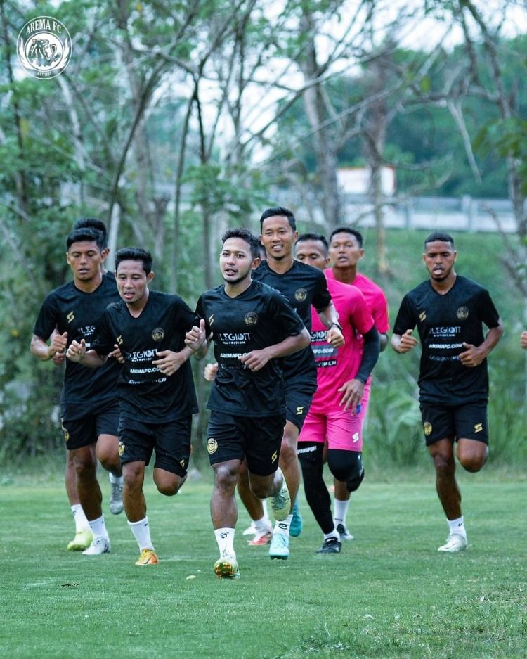 Situasi latihan pemain Arema FC usai libur jeda internasional, Jumat 23 September 2022.
