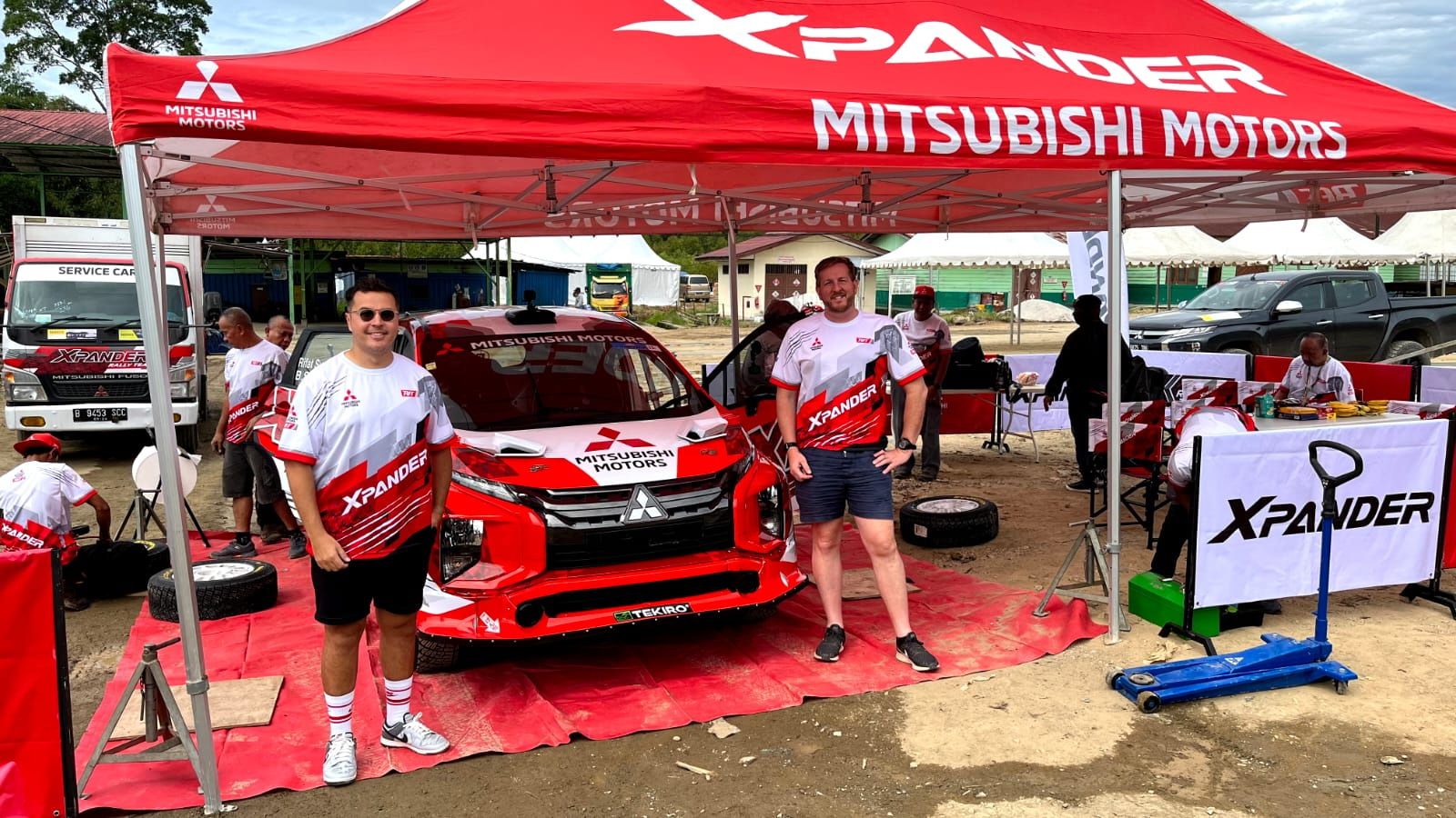 Tunggangan andalan Rifat Sungkar, Mitsubishi Xpander AP4 bersiap mengikuti Asia Pacific Rally Championship (APRC) pada 23-25 September 2022./  