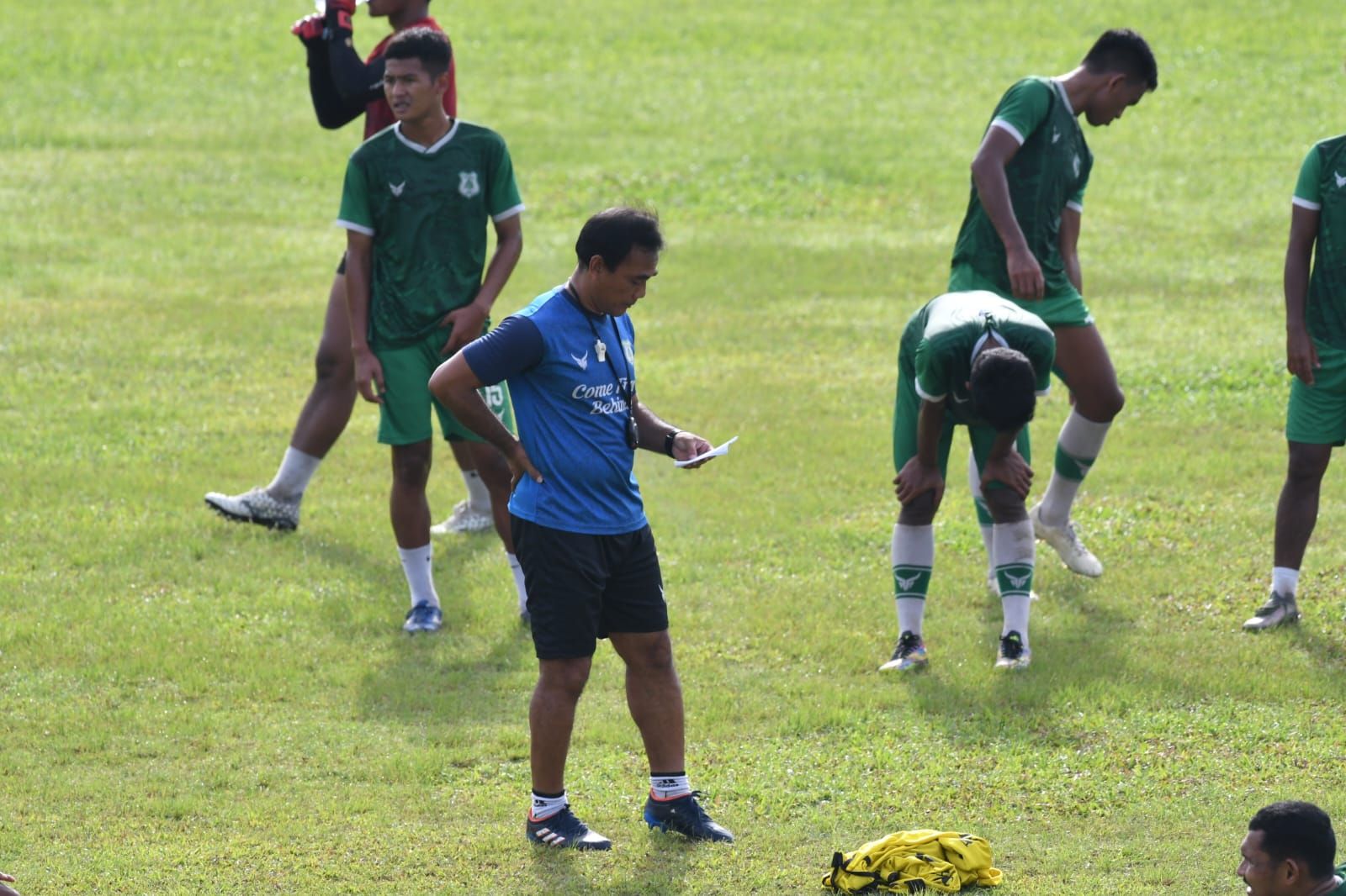 Suasana latihan rutin PSMS Medan di Stadion Mini Pancing pada Sabtu pagi 24 September 2022. Tim melakukan persiapan jelang lawan Semen Padang dalam lanjutan Liga 2, Senin, 26 September 2022.