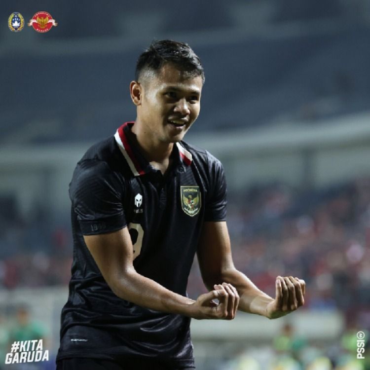 Dimas Drajad, pencetak gol penentu kemenangan Timnas Indonesia atas Timnas Curacao, Sabtu 24 September 2022.