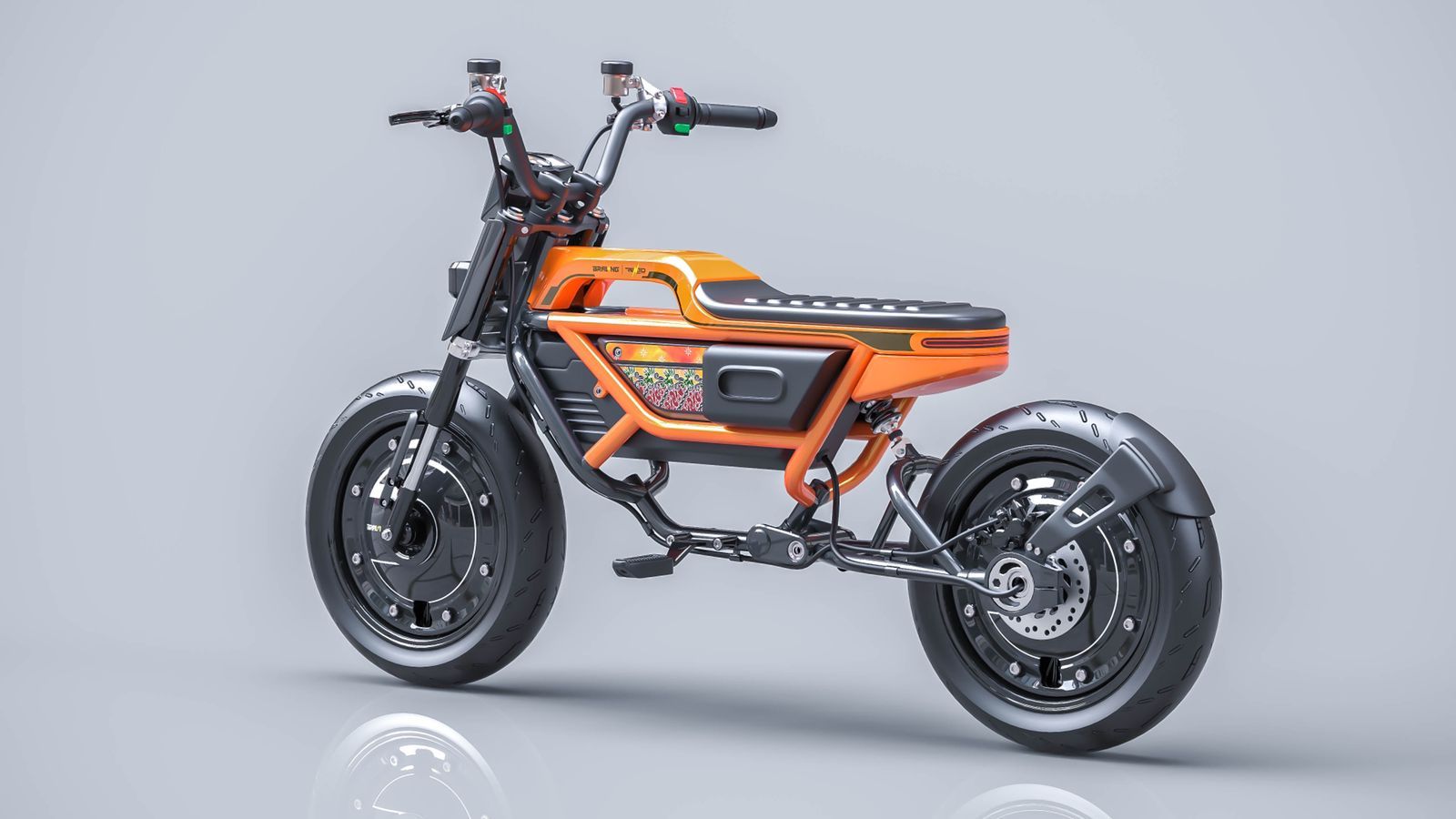 Desain sepeda motor listrik yang akan diproduksi di Kabupaten Purbalingga.