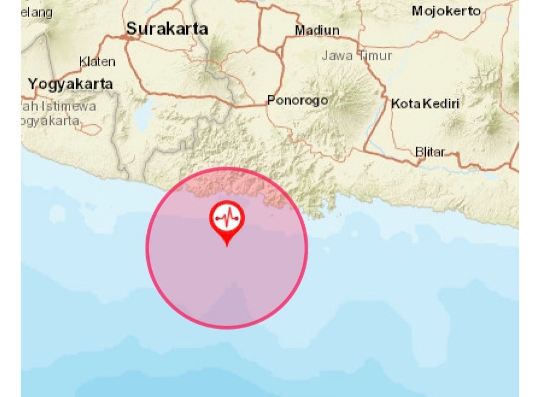 Gempa guncang Pacitan, Jawa Timur berkekuatan 3,8 Magnitudo pada 28 September 2022.