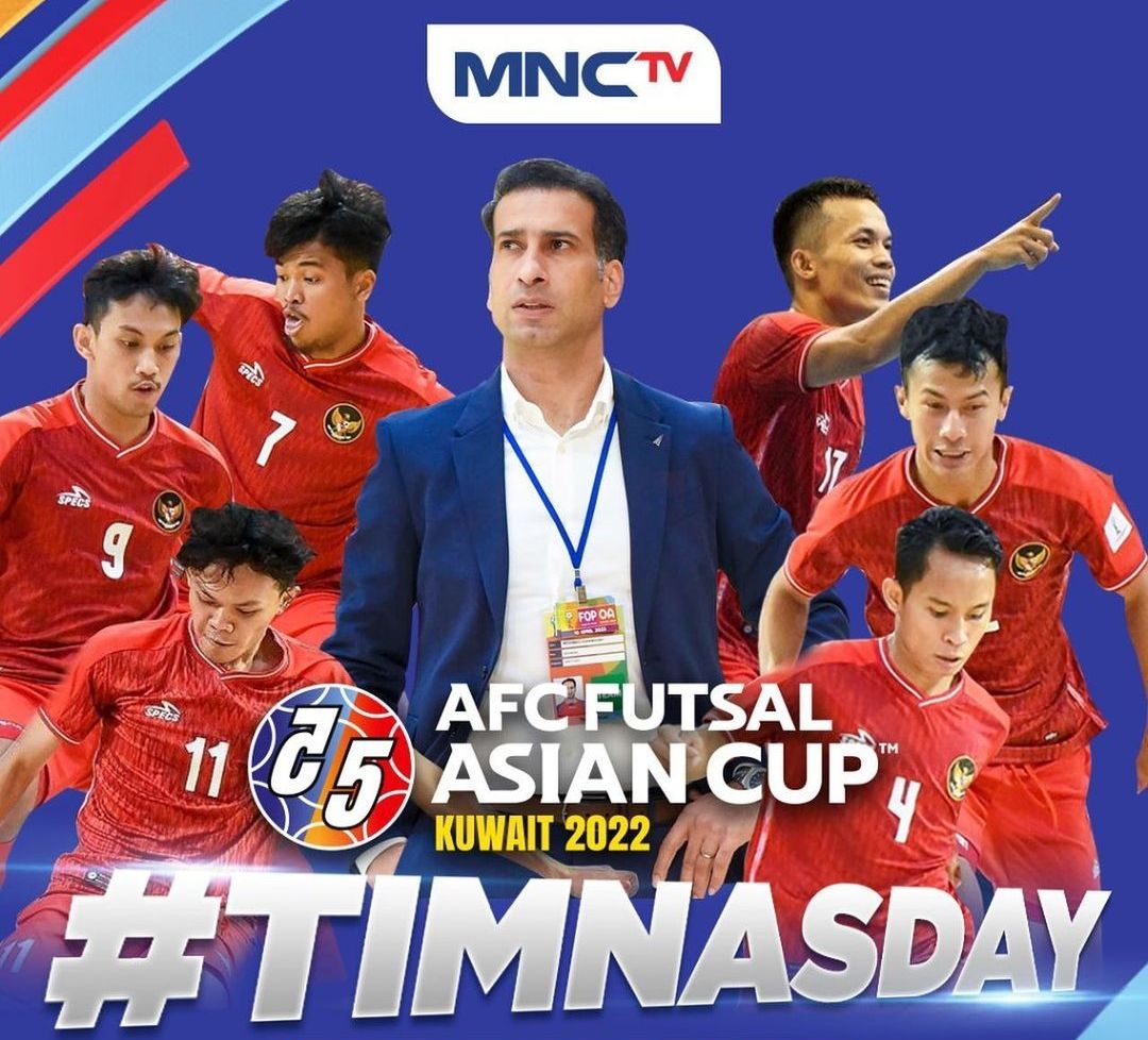 Link Live Streaming AFC Futsal Asian Cup 2022 IR Iran vs Indonesia Mulai pukul 20.45 WIB Malam Ini.