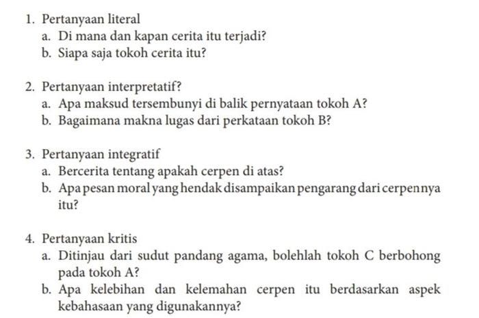 Tugas Bahasa Indonesia 'Robohnya Surau Kami' kelas 11 SMA halaman 107, ertanyaan literal, interpretatif, intergratif, kritis, dan kreatif.