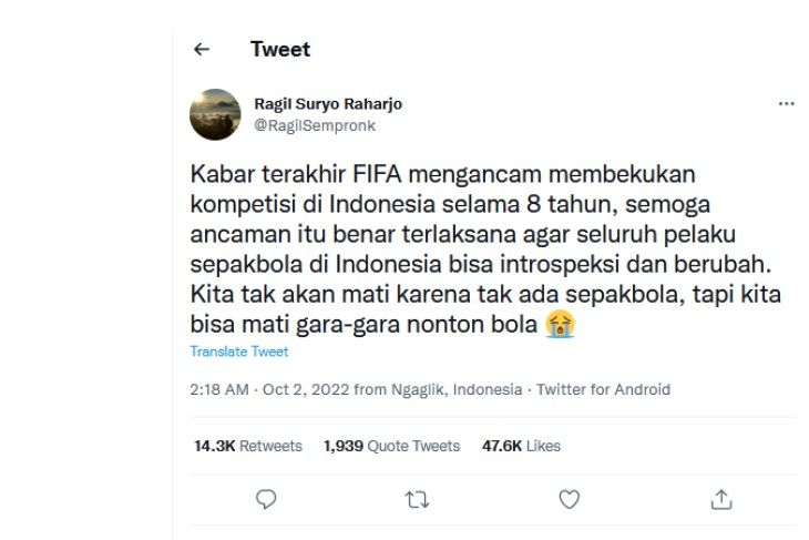 Benarkah Kompetisi Sepak Bola Indonesia Dibekukan 8 Tahun? Ini Kata Presiden FIFA Terkait Tragedi Kanjuruhan