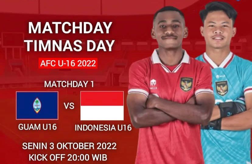 SEDANG TAYANG Live Streaming Indosiar Gratis Timnas Indonesia vs Guam Kualifikasi Piala Asia U17 AFC