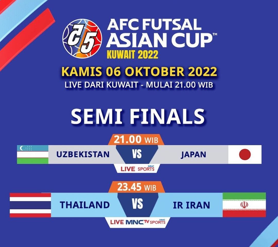 Jadwal Afc Futsal Asian Cup 2022 Image to u