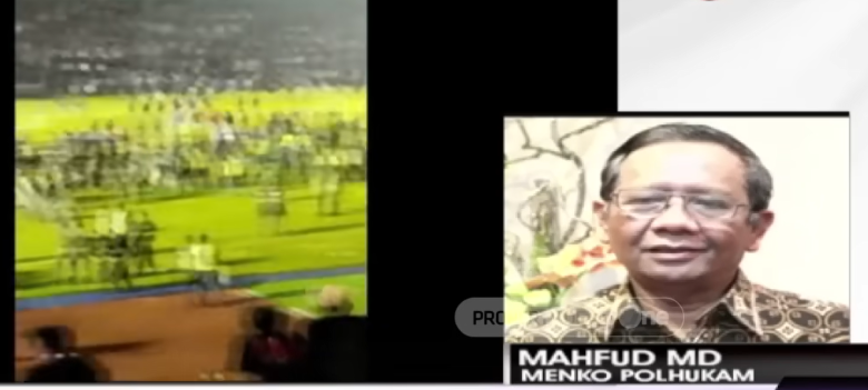 Mahfud MD memberikan pernyataan terkait tragedi di stadion Kanjuruhan/tangkapan layar dari Youtube tvOneNews