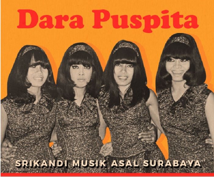 Poster empat personel Dara Puspita pada masa muda.